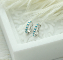 Load image into Gallery viewer, Bluebird Huggie Hoop
