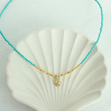 Load image into Gallery viewer, Turquoise Sun Beaded necklace