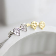 Load image into Gallery viewer, Peace, Love and Happiness Stud Earrings - Elisa Maree Jewelry