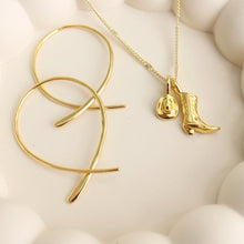 Load image into Gallery viewer, Tula Organic Hoop Earrings - Elisa Maree Jewelry