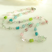 Load image into Gallery viewer, Seaside Rainbow Stone Necklace - Elisa Maree Jewelry