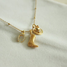 Load image into Gallery viewer, Shania 2.0 Boot and Hat Necklace - Elisa Maree Jewelry