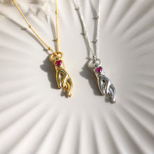 Load image into Gallery viewer, Wear your Heart on your Sleeve and be Lucky in Love Pendant Necklace - Elisa Maree Jewelry