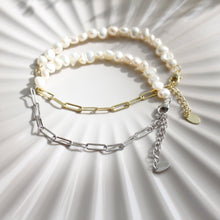 Load image into Gallery viewer, Clara Pearl mini paperclip Bracelet - Elisa Maree Jewelry