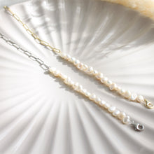 Load image into Gallery viewer, Clara Pearl mini paperclip Bracelet - Elisa Maree Jewelry