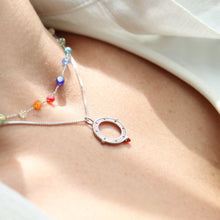 Load image into Gallery viewer, Guidance Deep Pink Garnet Pendant Necklace - Elisa Maree Jewelry