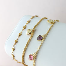 Load image into Gallery viewer, Valentina Heart Charm Bracelet - Elisa Maree Jewelry