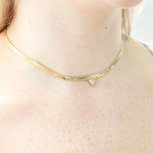 Load image into Gallery viewer, Harlem Triangle Herringbone Choker Chain - Elisa Maree Jewelry