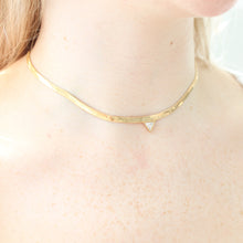 Load image into Gallery viewer, Harlem Triangle Herringbone Choker Chain - Elisa Maree Jewelry