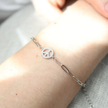 Load image into Gallery viewer, Peace Paperclip Bracelet
