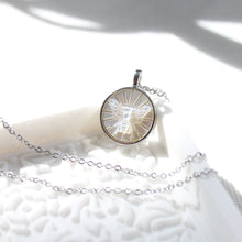 Load image into Gallery viewer, Bee Happy Etched Mother of Pearl Necklace - Elisa Maree Jewelry