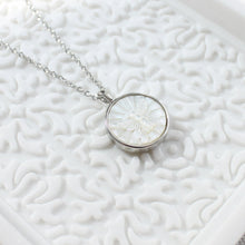 Load image into Gallery viewer, Bee Happy Etched Mother of Pearl Necklace - Elisa Maree Jewelry