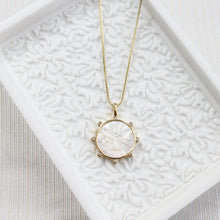 Load image into Gallery viewer, Bee Devine Etched Mother of Pearl Necklace - Elisa Maree Jewelry