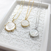 Load image into Gallery viewer, Bee Devine Etched Mother of Pearl Necklace - Elisa Maree Jewelry