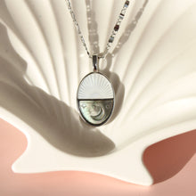 Load image into Gallery viewer, Day and Night Etched Pearl Pendant Necklace - Elisa Maree Jewelry