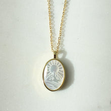 Load image into Gallery viewer, The Mountains are Calling Carved Pearl Necklace