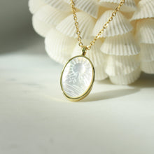 Load image into Gallery viewer, The Mountains are Calling Carved Pearl Necklace