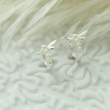 Load image into Gallery viewer, Devine Dragonfly Pearl Hoop Earrings