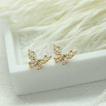 Load image into Gallery viewer, Large Crystal Butterfly Stud