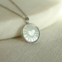 Load image into Gallery viewer, Pure Heart Etched Pearl Pendant Necklace - Elisa Maree Jewelry