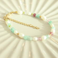 Load image into Gallery viewer, Seaglass Pearl and glass bead Bracelet - Elisa Maree Jewelry