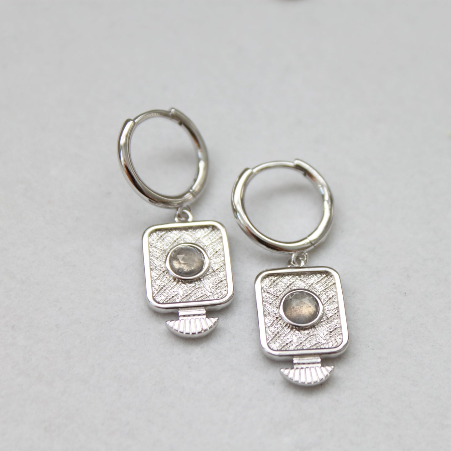 New Moon Moonstone Earrings - Elisa Maree Jewelry
