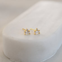 Load image into Gallery viewer, Aziza Gold Vermeil Stud Earrings
