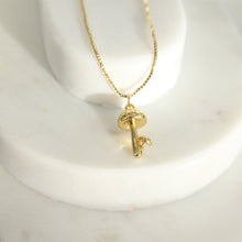 Load image into Gallery viewer, Toadstool Gold Filled Pendant Necklace
