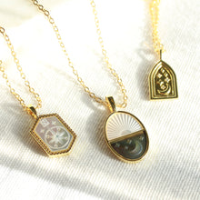 Load image into Gallery viewer, True North Etched Mother of Pearl Necklace
