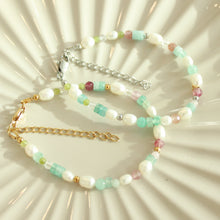 Load image into Gallery viewer, Seaglass Pearl and glass bead Bracelet - Elisa Maree Jewelry
