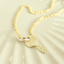 Load image into Gallery viewer, Key to My Heart Mixed Metal Necklace - Elisa Maree Jewelry
