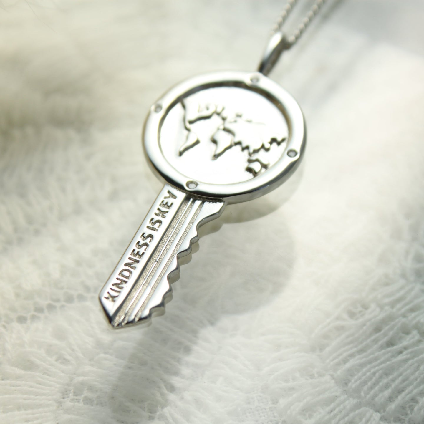 Kindness Is Key to the world Pendant Necklace