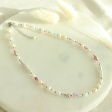 Load image into Gallery viewer, Pearl Festival Necklace- Mixed Pearl, Crystal and Seaglass Necklace - Elisa Maree Jewelry
