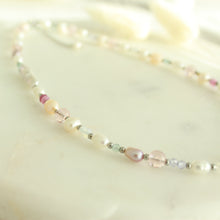 Load image into Gallery viewer, Pearl Festival Necklace- Mixed Pearl, Crystal and Seaglass Necklace - Elisa Maree Jewelry
