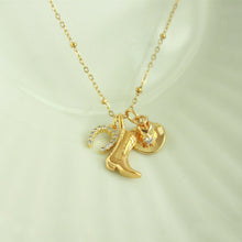 Load image into Gallery viewer, Shania 2.0 Boot and Hat Necklace - Elisa Maree Jewelry

