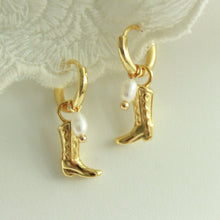 Load image into Gallery viewer, The Ella Boot and Pearl Hoops - Elisa Maree Jewelry
