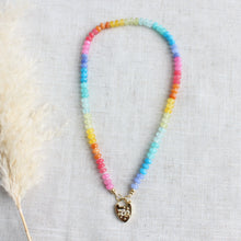 Load image into Gallery viewer, Rainbow Ombre 8mm 20&quot; Rondelle Necklace
