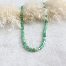 Load image into Gallery viewer, Green Agate and Gold Filled Necklace
