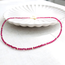Load image into Gallery viewer, Dainty Red Tourmaline Necklace

