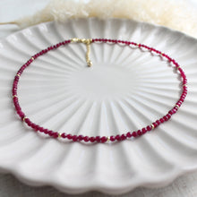 Load image into Gallery viewer, Dainty Red Tourmaline Necklace
