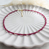 Dainty Red Tourmaline Necklace - Elisa Maree Jewelry