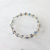 Hera Beaded Stretch Bracelet- Handmade  with Peacock Glass Beads