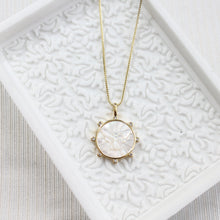 Load image into Gallery viewer, Bee Devine Etched Mother of Pearl Necklace

