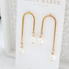 Pearl Drop Arch Earrings