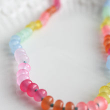 Load image into Gallery viewer, Rainbow Ombre Quartz Hand Knotted Necklace
