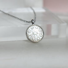 Load image into Gallery viewer, Pearly Night Etched Mother of Pearl Pendant
