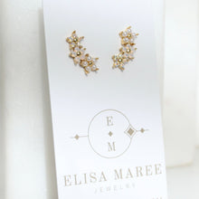 Load image into Gallery viewer, Rose Mini Climber Earrings
