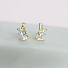 Load image into Gallery viewer, Dew Drop Climber Stud Earrings
