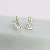 Dew Drop Climber Stud Earrings