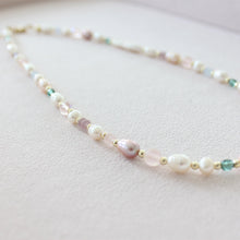 Load image into Gallery viewer, Pearl Festival Necklace- Mixed Pearl, Crystal and Seaglass Necklace
